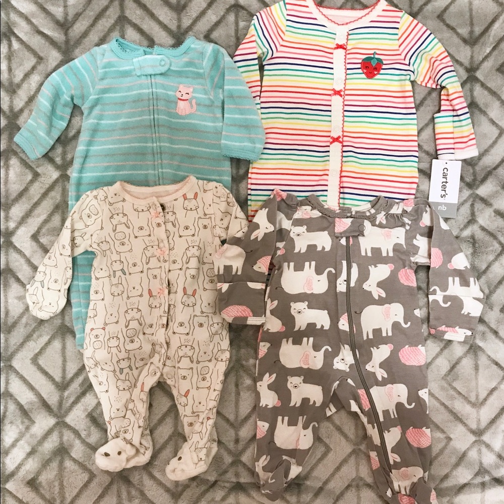 Newborn Baby Girl Pajama Bundle